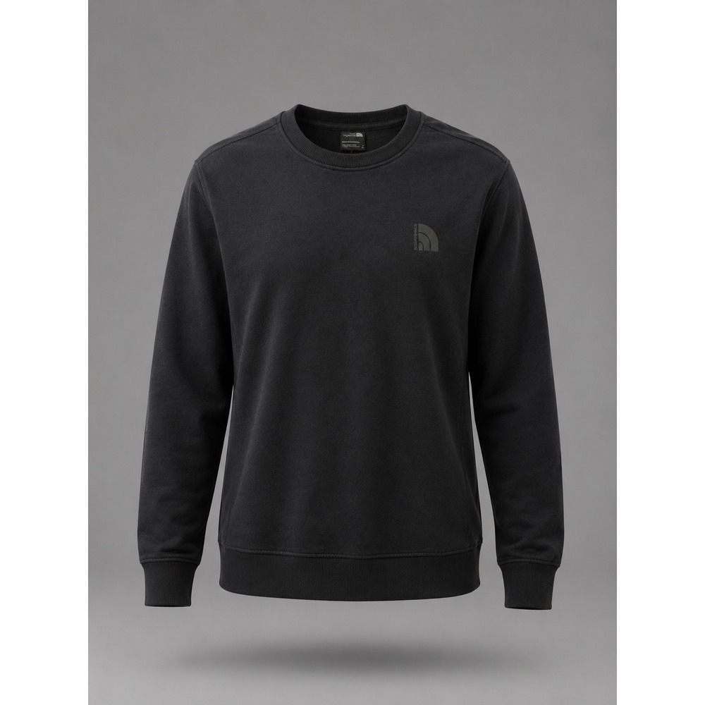 The North Face Womens Relaxed‎ Fit Garment Dye Crew Sweatshirt Black NF0A7UOS L